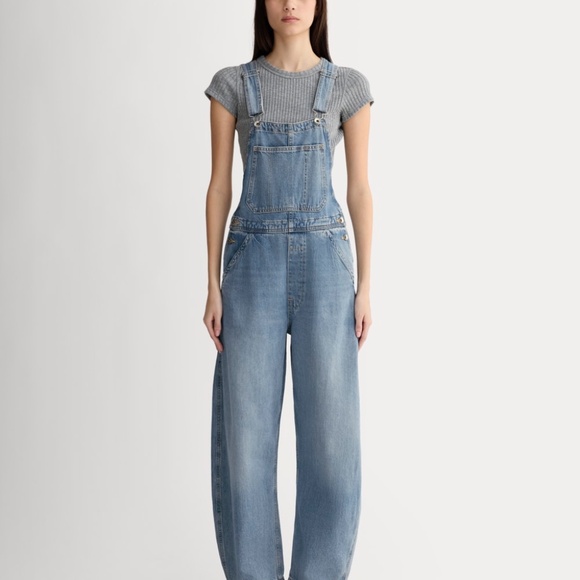 Everlane Curve Overall in Light Indigo, Size Large, Cotton/Denim - Picture 4 of 4